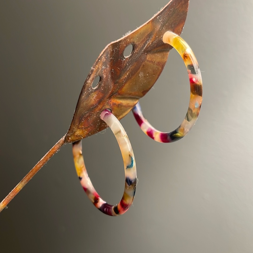 Madewell Colorful Tortoise Hoops